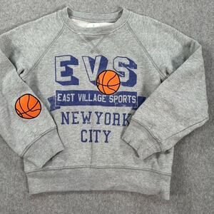 Crewcuts J.Crew New York City Sweatshirt Boys Small 6/7 Gray Basketball Pullover
